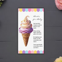 Coloré Pastel Crème de glace Baby shower Sundae