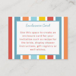 Carte D'accompagnement Colorful Birthday Party Enclosure Card