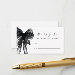 Carte D'accompagnement Combien de baisers Jeux de baby-shower de mariage