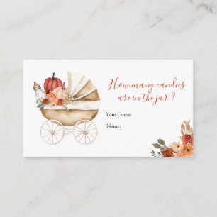 Carte D'accompagnement Combien de bonbons Promenade de bébé à l'automne a