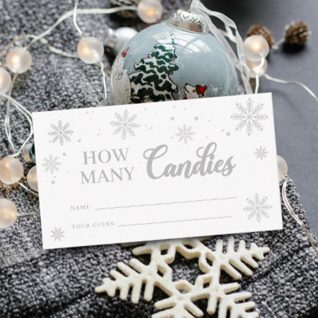 Carte D'accompagnement Combien de Candies Baby shower d'hiver Jeu (Créateur téléchargé)