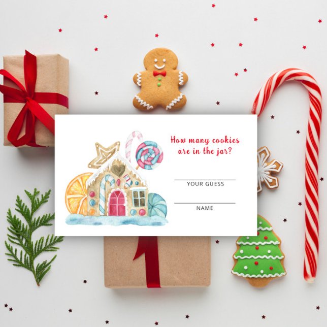 Carte D'accompagnement Combien de cookies jeu - Maison en pain d'épices (Créateur téléchargé)