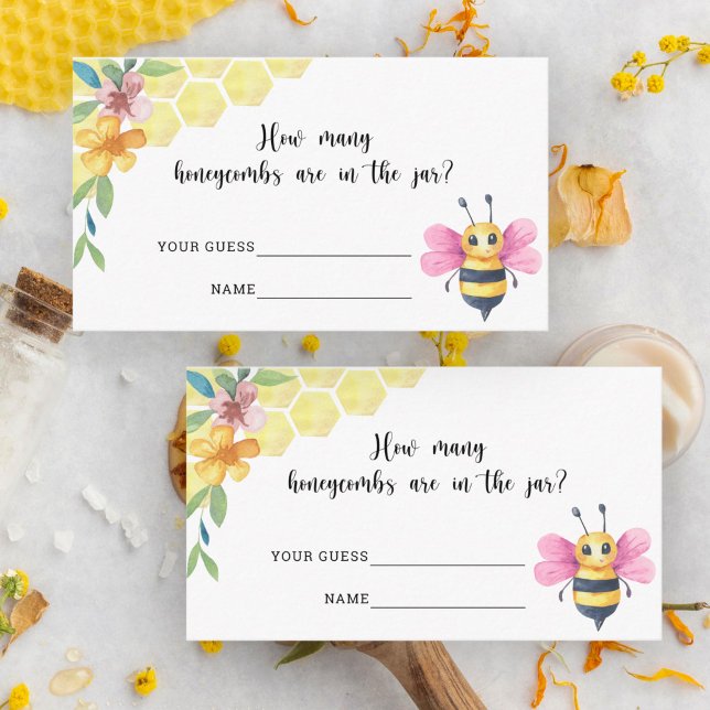 Carte D'accompagnement Combien de nids de miel jeu de baby shower (Créateur téléchargé)