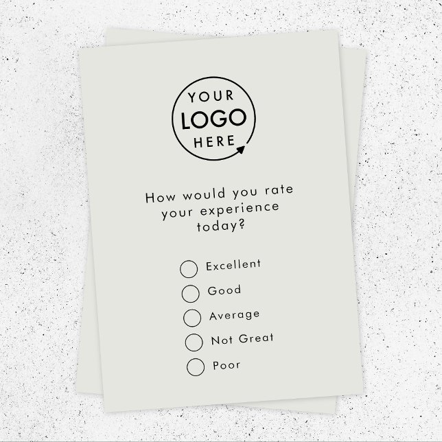 Carte D'accompagnement Commentaires | Business Survey Professional Grey L (Créateur téléchargé)