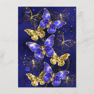 Carte D'accompagnement Composition avec papillons Sapphire