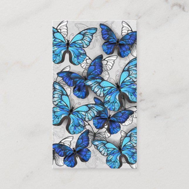 Carte D'accompagnement Composition des White and Blue Butterflies (Devant)