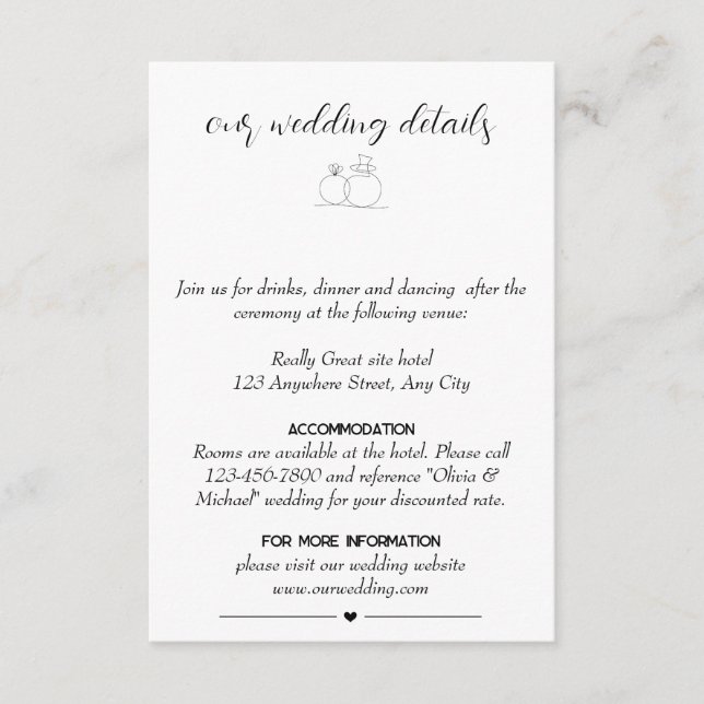 Carte D'accompagnement Conception minimale et élégante (Devant)