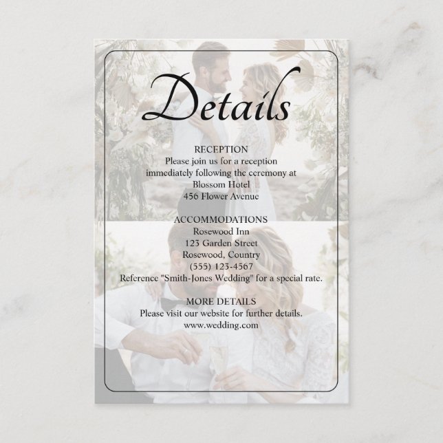 Carte D'accompagnement Concevez votre propre 2 Mariage photo Collage (Devant)