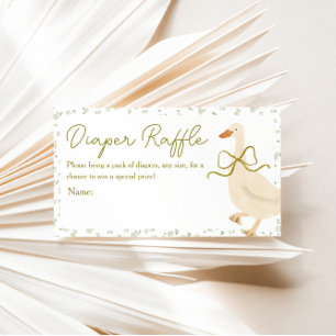 Carte D'accompagnement Concours de lange gingham pour oie Cottagecore