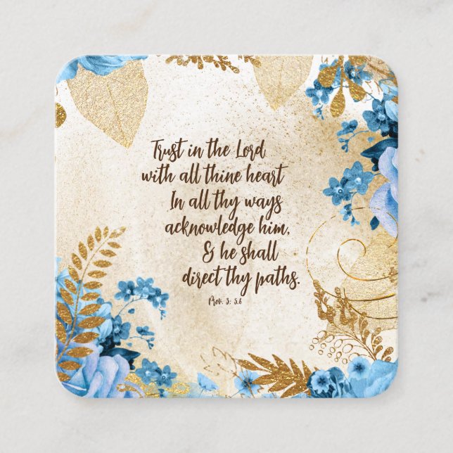 Carte D'accompagnement Confiance dans le Seigneur KJV Bible Verse (Devant)