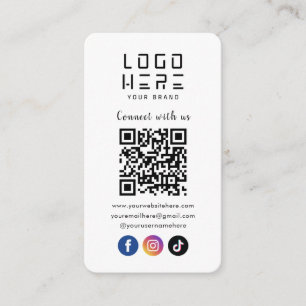 Carte D'accompagnement Connectez-vous avec nous Facebook Instagram Tiktok