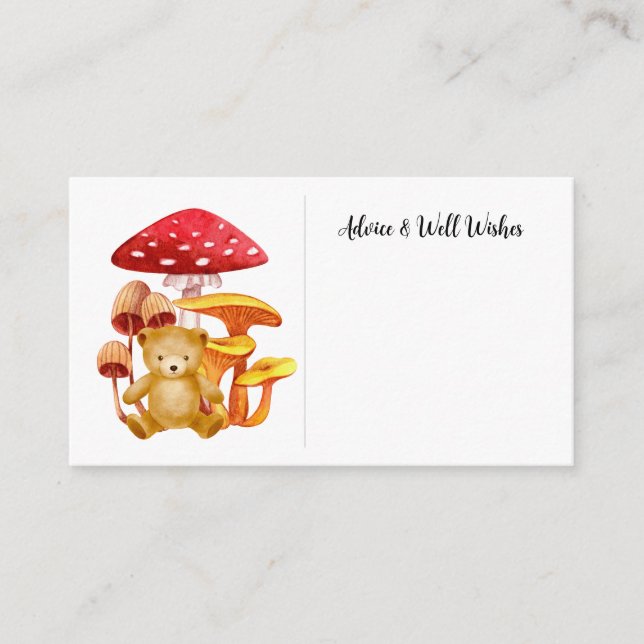 Carte D'accompagnement Conseil & Bien Souhaits Automne Teddy Bear Baby sh (Devant)