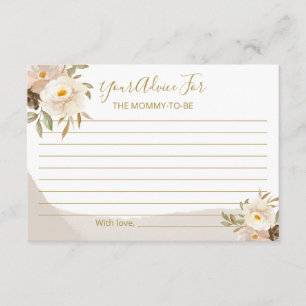 Carte D'accompagnement Conseil de Baby shower neutre en fonction du sexe 