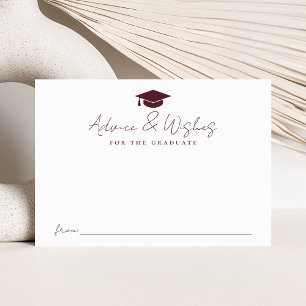 Carte D'accompagnement Conseil de graduation de Maroon manuscrit moderne
