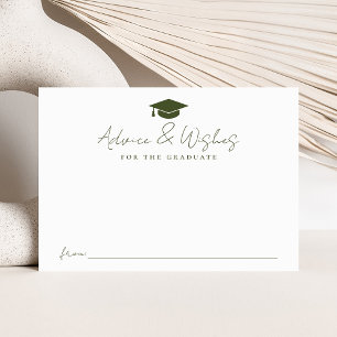 Carte D'accompagnement Conseil de graduation de script vert manuscrit mod