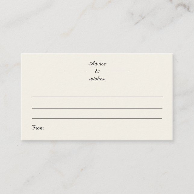 Carte D'accompagnement Conseil Et Souhaite Mariage (Devant)