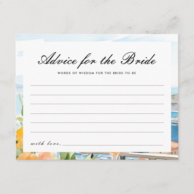 Carte D'accompagnement Conseil pour la Fête des mariées Bride Aperol Spri (Devant)