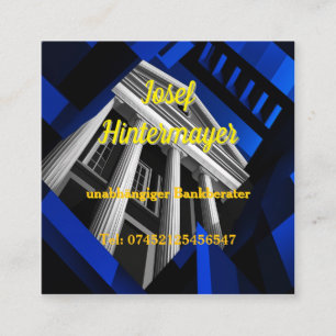 Carte D'accompagnement Conseiller bancaire, employé de banqueCarte de vis