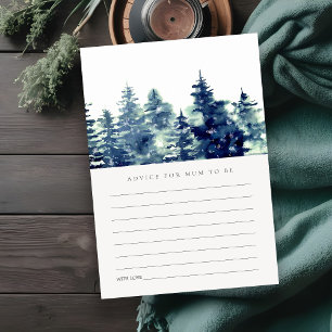 Carte D'accompagnement Conseils de neige de forêt de pin d'hiver pour la 