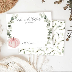 Carte D'accompagnement Conseils et souhaits Petit Baby shower Citrouille