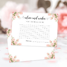 Conseils et Vœux de Mariage Fleuris Rose Pâle