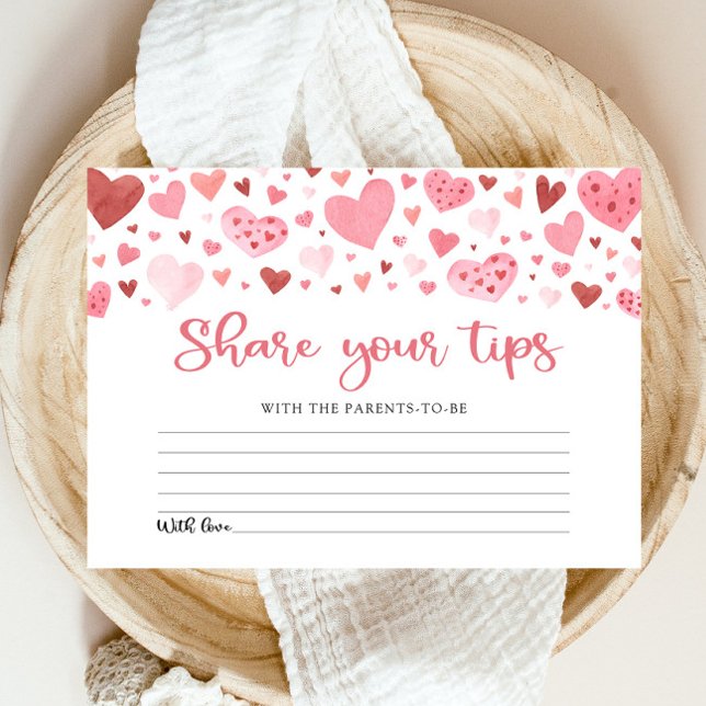 Carte D'accompagnement Conseils pour les parents Baby shower de la Saint- (Créateur téléchargé)