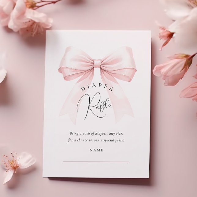 Carte D'accompagnement Coquette Baby shower de chou rose (Créateur téléchargé)
