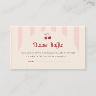 Carte D'accompagnement Coquette cerise sur le Baby shower supérieur Déche