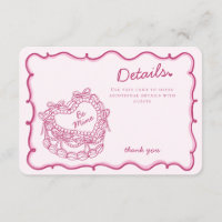 Coquette Coquette Coeur Rétro Pink Bow Détails du