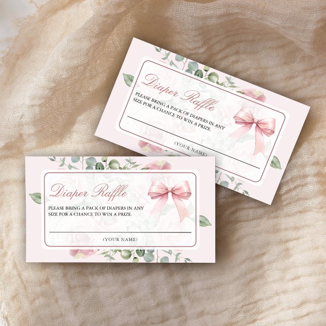 Carte D'accompagnement Coquette florale rose pâle Raffin de couche (Créateur téléchargé)