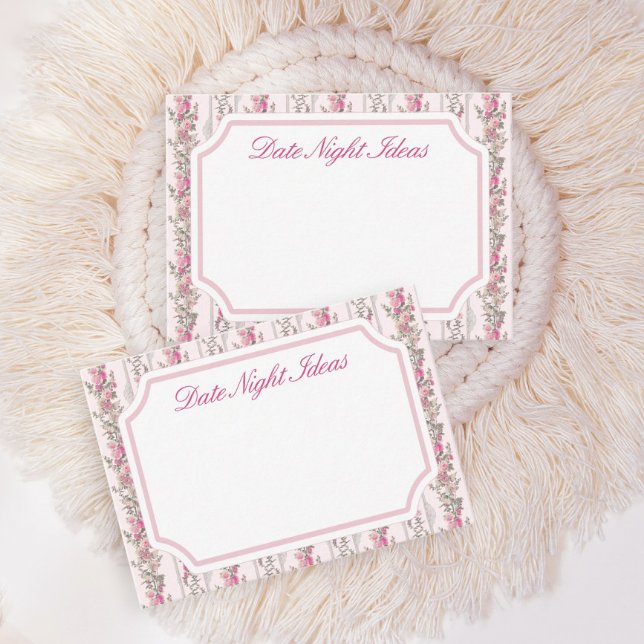 Carte D'accompagnement Coquette Pink Love Shack Date Nuit Idées (Créateur téléchargé)