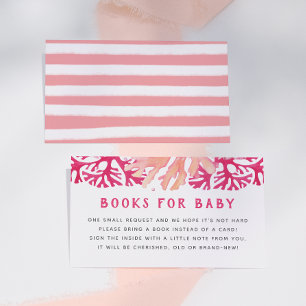 Carte D'accompagnement Corail rose Livres nautiques pour bébé