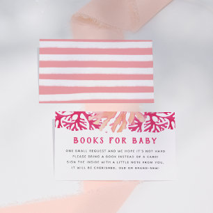 Carte D'accompagnement Corail rose Livres nautiques pour bébé