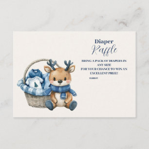 Carte D'accompagnement Corbeille de Baby shower de plongée bleu Reinder