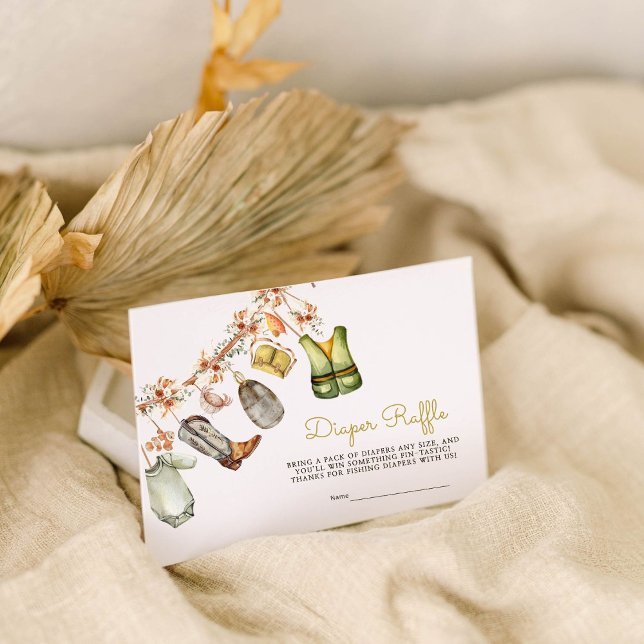 Carte D'accompagnement Corde à linge rustique pour couches de bébé - Tira (Créateur téléchargé)