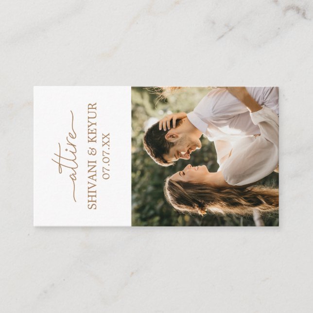 Carte D'accompagnement Costume Mariage classique Codes vestimentaires des (Devant)