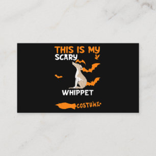 Carte D'accompagnement Costume whippet Halloween lazy effrayant chien