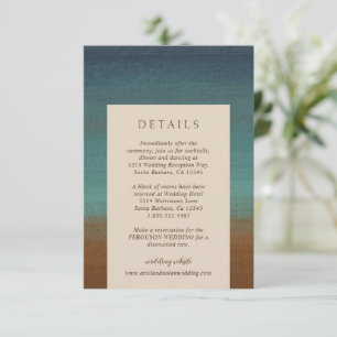 Carte D'accompagnement Côte Abstraite Ariel 3 Mariage moderne
