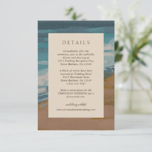 Carte D'accompagnement Côte Abstraite Ariel 4 Mariage moderne