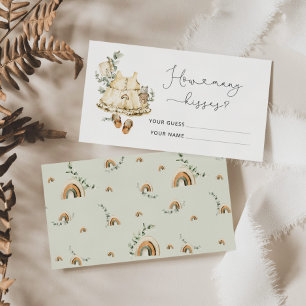 Carte D'accompagnement Cottagecore boho combien de baisers pour maman