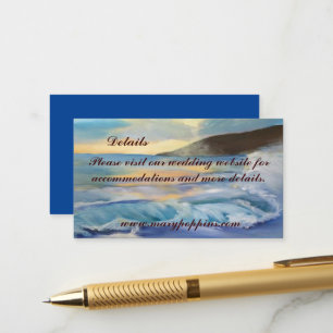 Carte D'accompagnement Coucher de soleil bleu marine merci boîtier ca