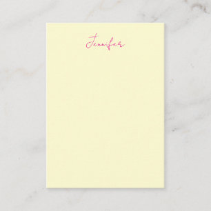 Carte D'accompagnement Couleur crème élégant minimaliste moderne nom simp