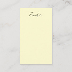 Carte D'accompagnement Couleur crème élégant moderne minimaliste nom simp