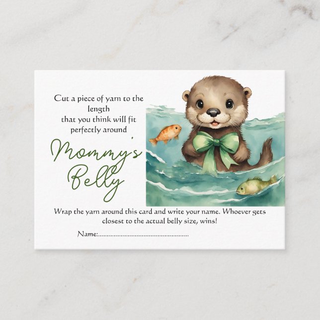 Carte D'accompagnement Coupe Bump Baby Bump Game Guess Le ventre de maman (Devant)