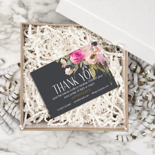 Carte D'accompagnement Coupon pour petites entreprises Dusty rose Merci f