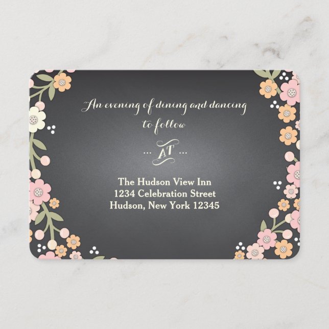 Carte D'accompagnement Couronne florale Jardin Charmant II Réception de m (Devant)