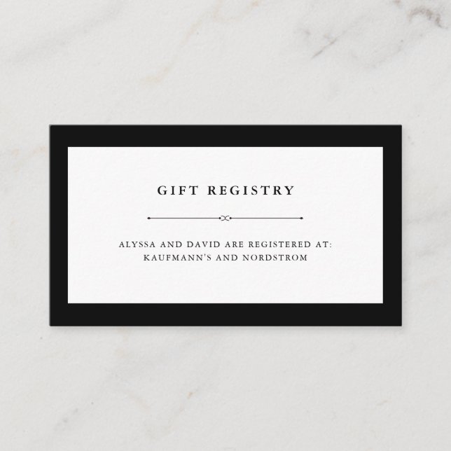 Carte D'accompagnement Couture élégante | Inscription de cadeaux (Devant)
