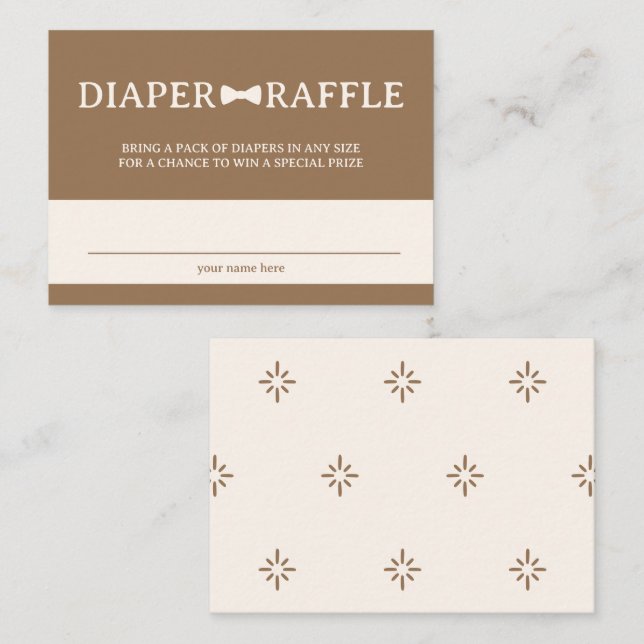 Carte D'accompagnement Cravate Brown de la chèvre (Devant / Derrière)