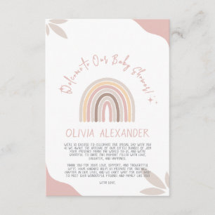Carte D'accompagnement Cream Pastel Simple minimaliste Baby shower