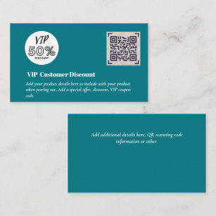 Carte D'accompagnement Créer des codes QR de remise VIP client